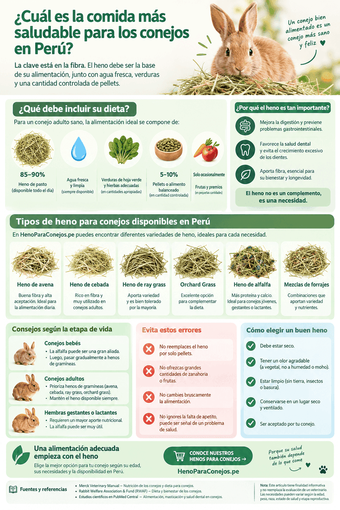 cual es la comida mas saludable para conejos en perú
